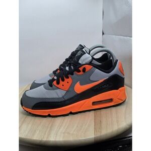 Womens Size 6.5 - Nike Air Max 90 Cool Grey Total Orange Black 307793-036  GS 5Y